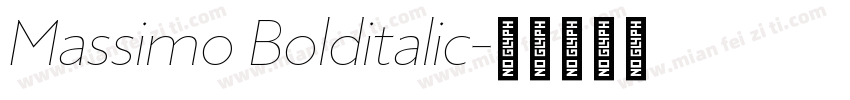 Massimo Bolditalic字体转换